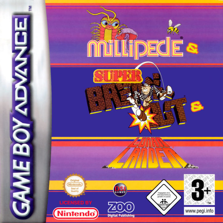 Millipede / Super Breakout / Lunar Lander - GBA Game