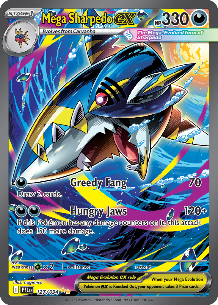Mega Sharpedo ex (127/94) - Phantasmal Flames