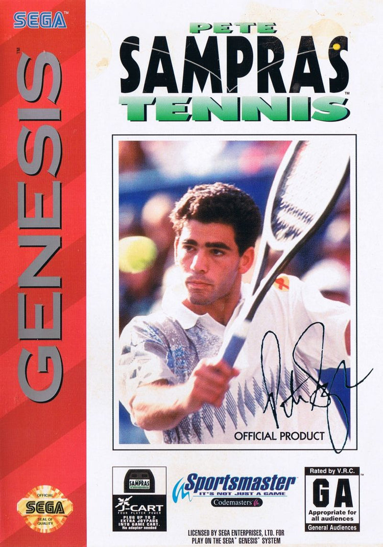 Pete Sampras Tennis - Sega Genesis Game