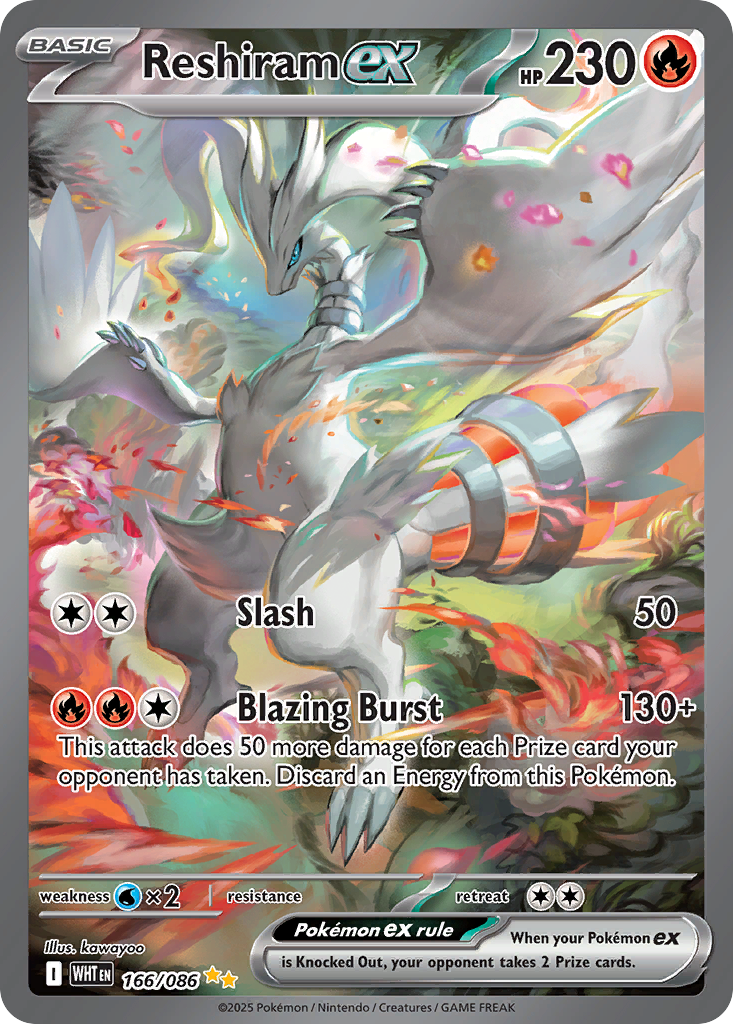 Reshiram ex (166/86) - White Flare