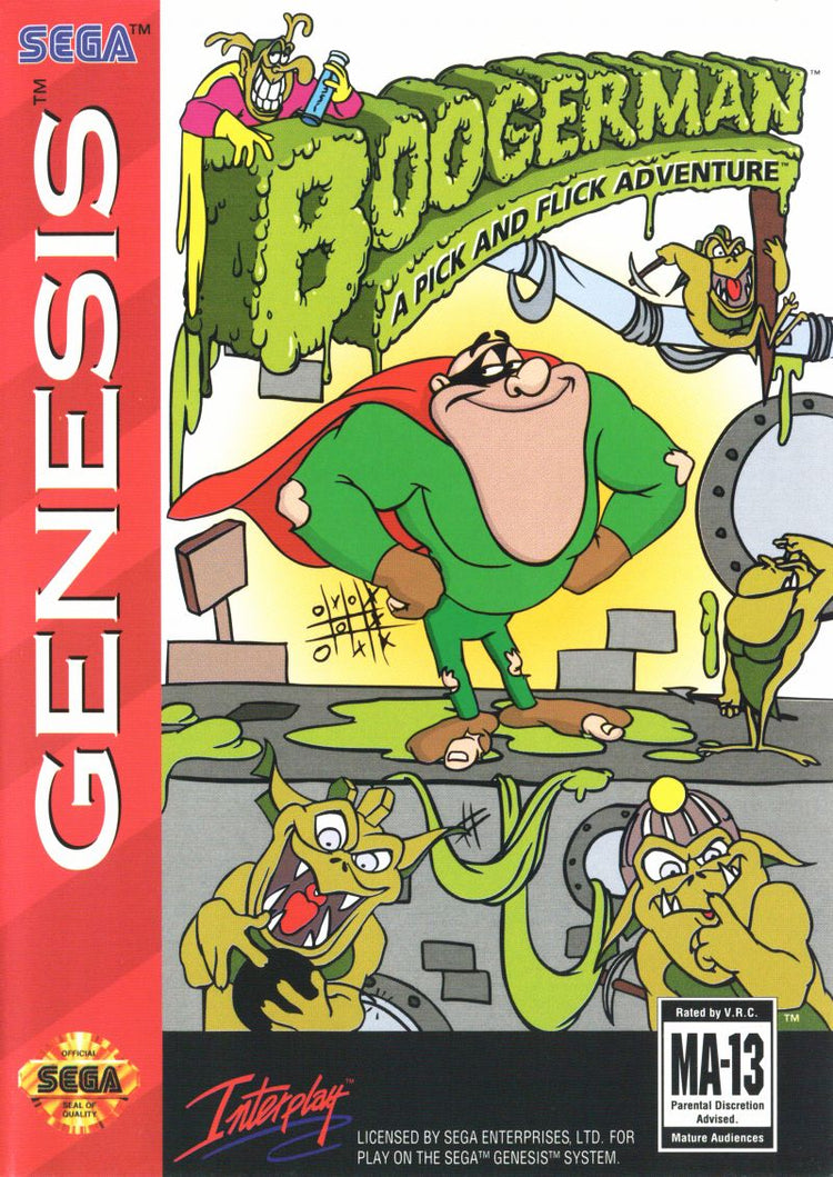 Boogerman A Pick and Flick Adventure - Sega Genesis Game