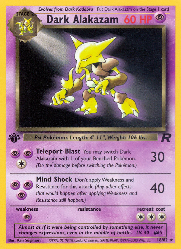 Dark Alakazam (18/82) - Team Rocket