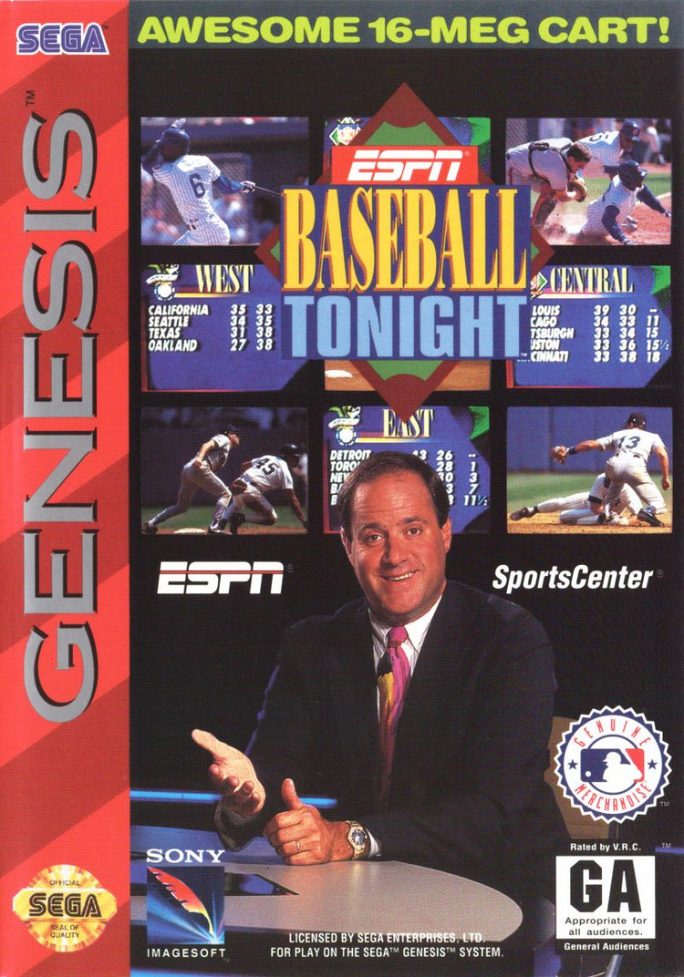 ESPN Baseball Tonight - Sega Genesis Game