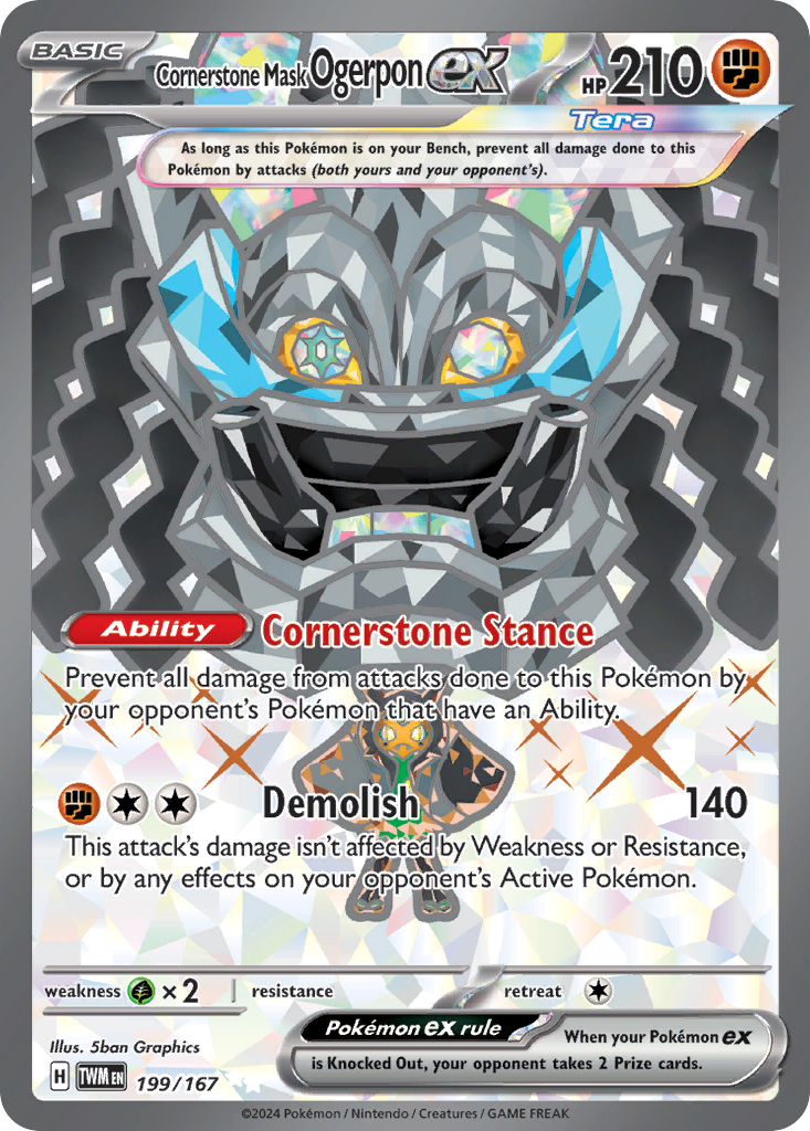 Cornerstone Mask Ogerpon ex (199/167) - Twilight Masquerade