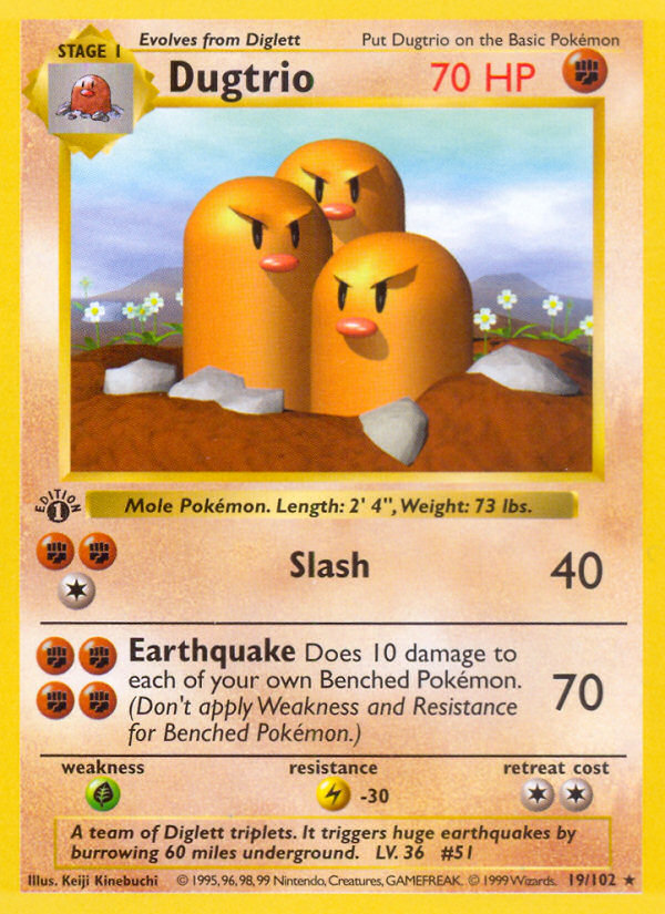 Dugtrio (19/102) - Base