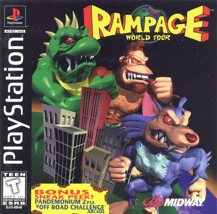 Rampage World Tour - PS1 Game