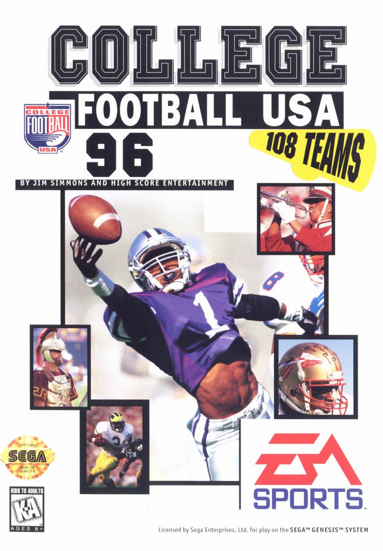 College Football USA 96 - Sega Genesis Game
