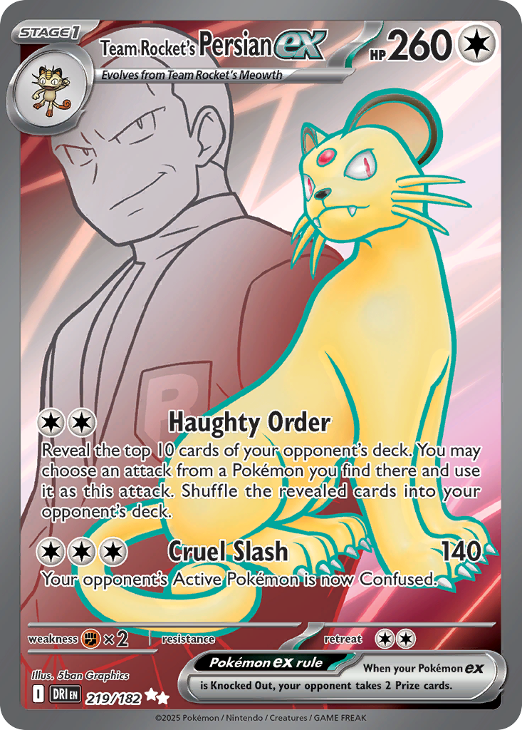 Team Rocket's Persian ex (219/182) - Destined Rivals