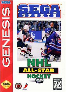 NHL All-Star Hockey 95 - Sega Genesis Game