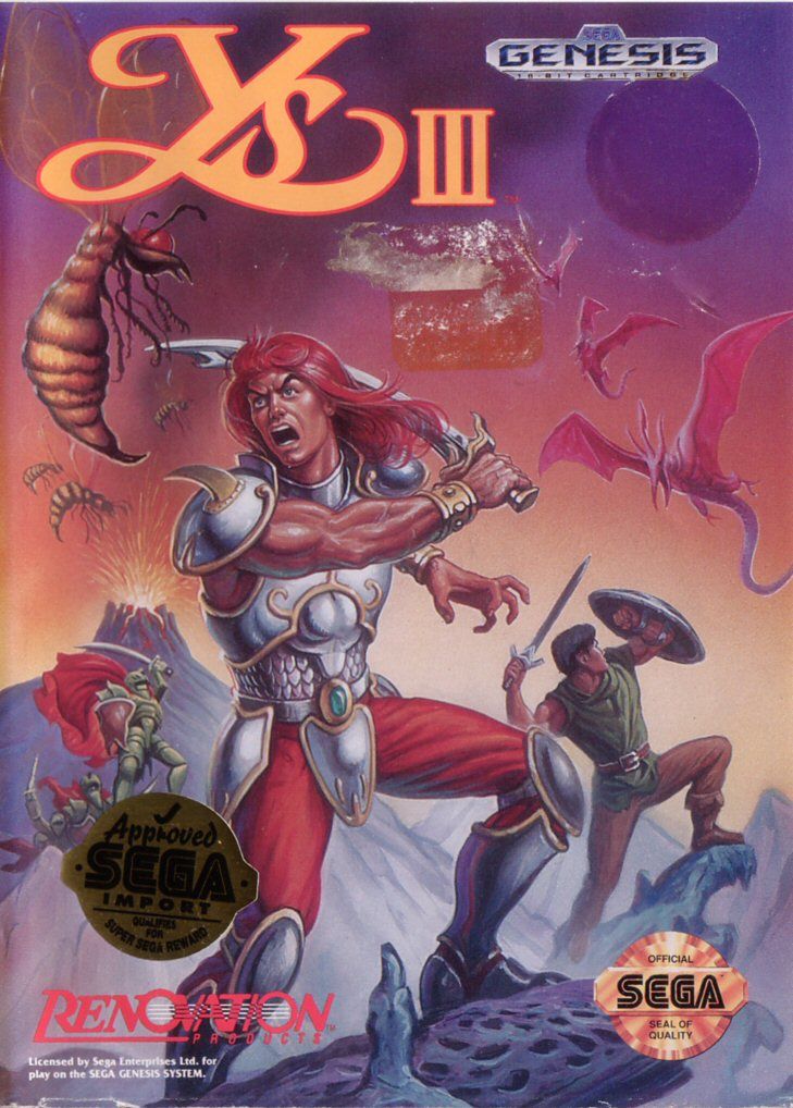 Ys III Wanderers from Ys - Sega Genesis Game