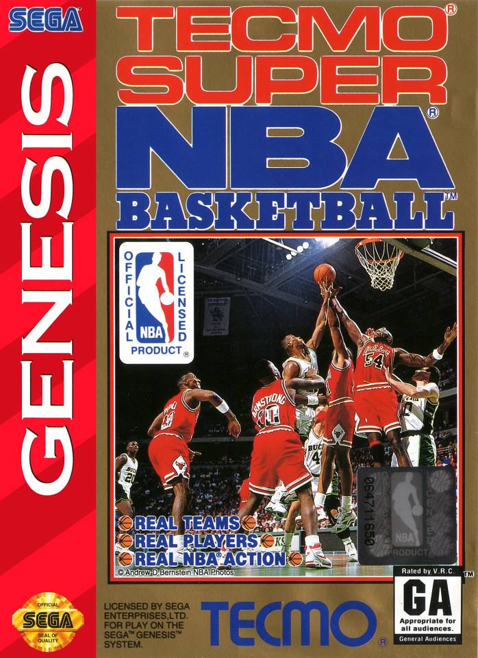 Tecmo Super NBA Basketball - Sega Genesis Game
