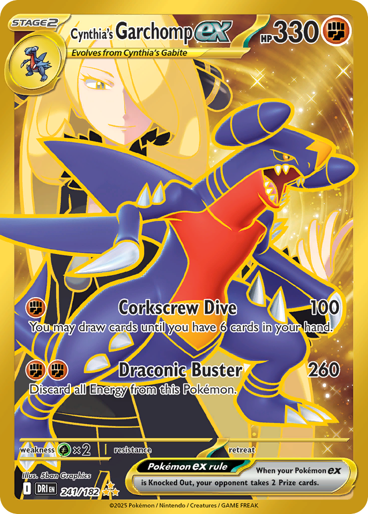 Cynthia's Garchomp ex (241/182) - Destined Rivals