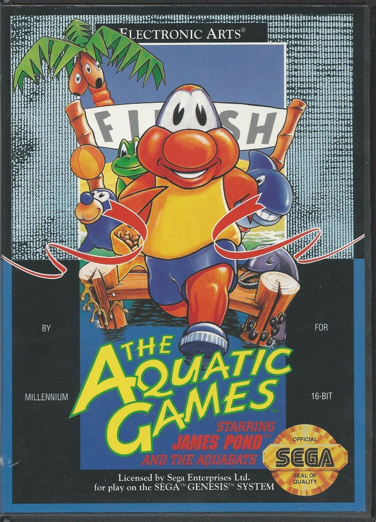 Aquatic Games Starring James Pond - Sega Genesis Game