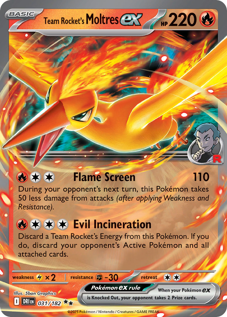 Team Rocket's Moltres ex (31/182) - Destined Rivals