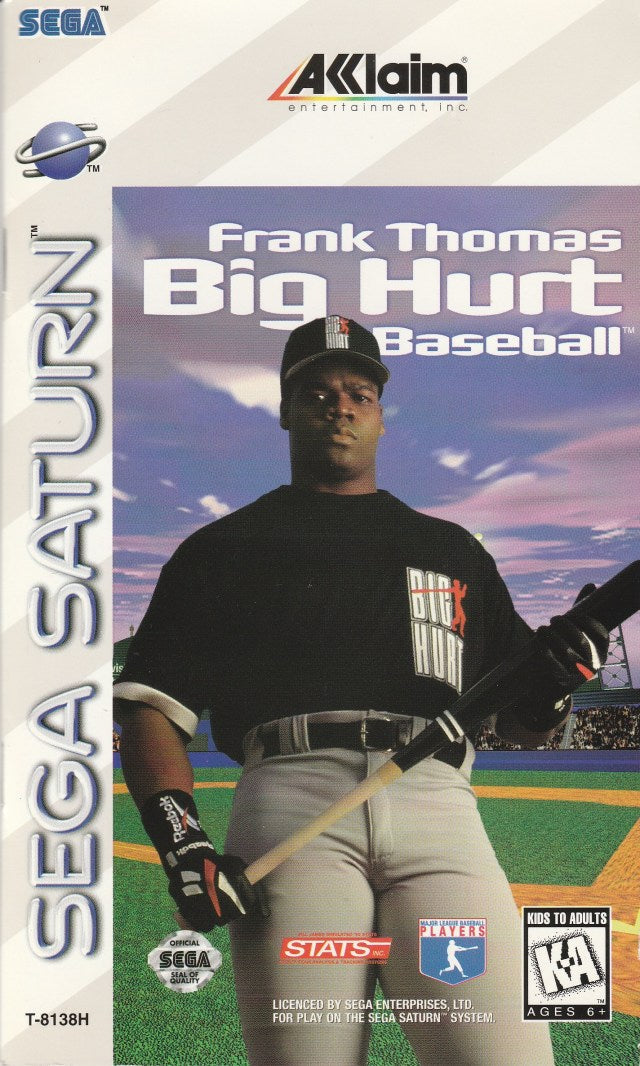 Frank Thomas Big Hurt Baseball - Sega Saturn Game
