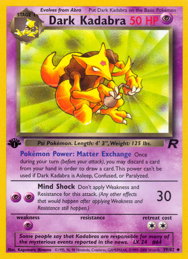 Dark Kadabra (39/82) - Team Rocket