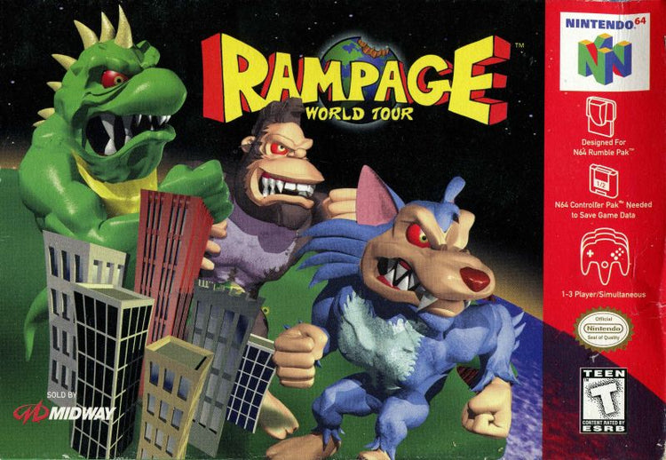 Rampage World Tour - Nintendo 64 Game
