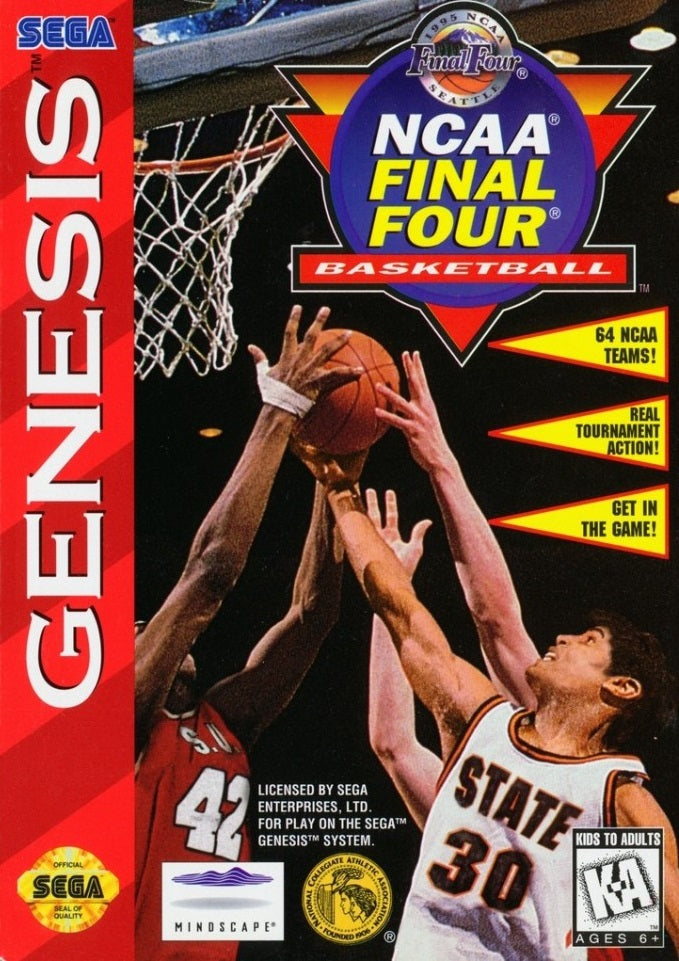 NCAA Final Four Basketball - Sega Genesis Game