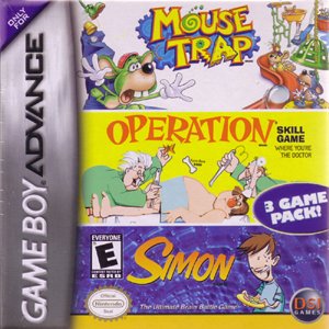 Mouse Trap / Operation / Simon - GBA Game