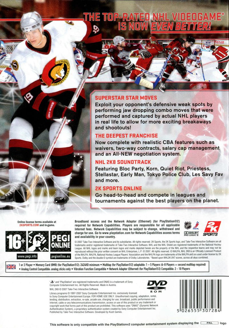 NHL 2K8 - PS2 Game