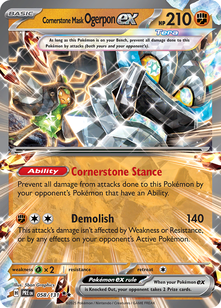 Cornerstone Mask Ogerpon ex (58/131) - Prismatic Evolutions