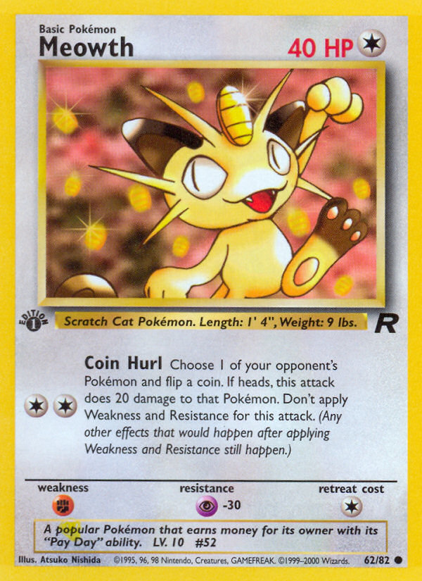 Meowth (62/82) - Team Rocket