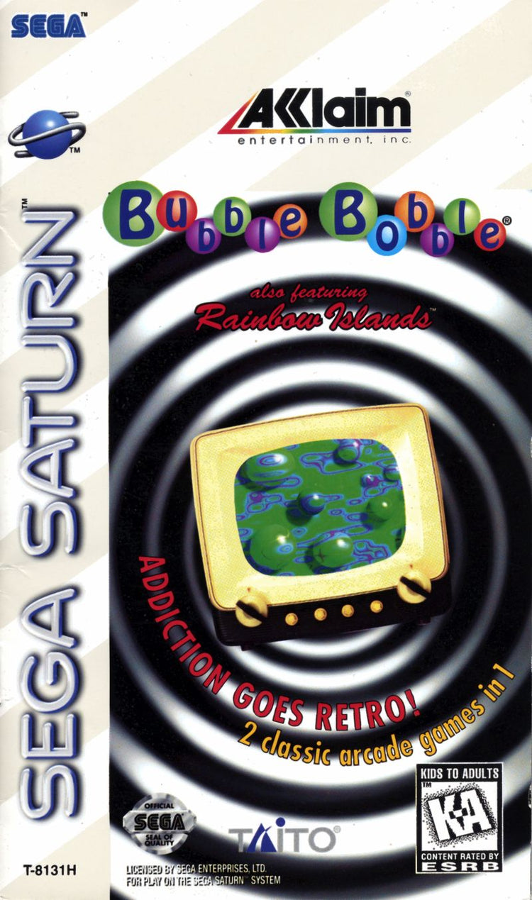 Bubble Bobble Featuring Rainbow Islands - Sega Saturn Game