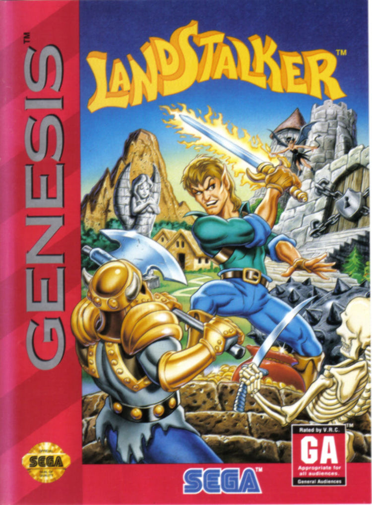 Landstalker Treasures of King Nole - Sega Genesis Game