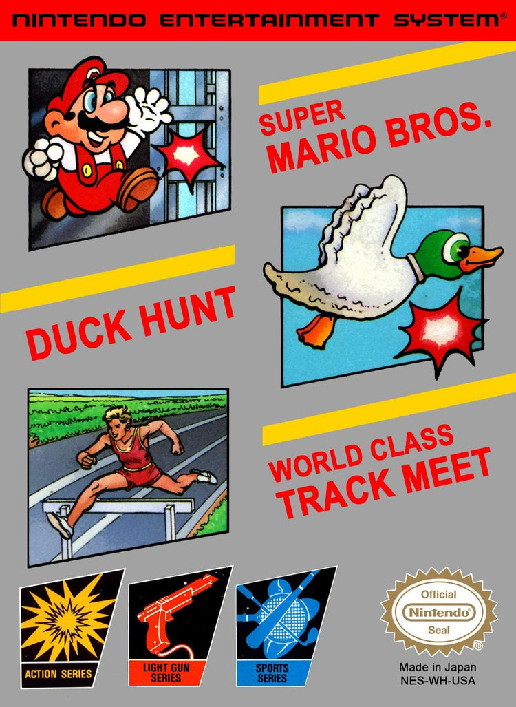 Super Mario Bros Duck Hunt World Class Track Meet - NES Game