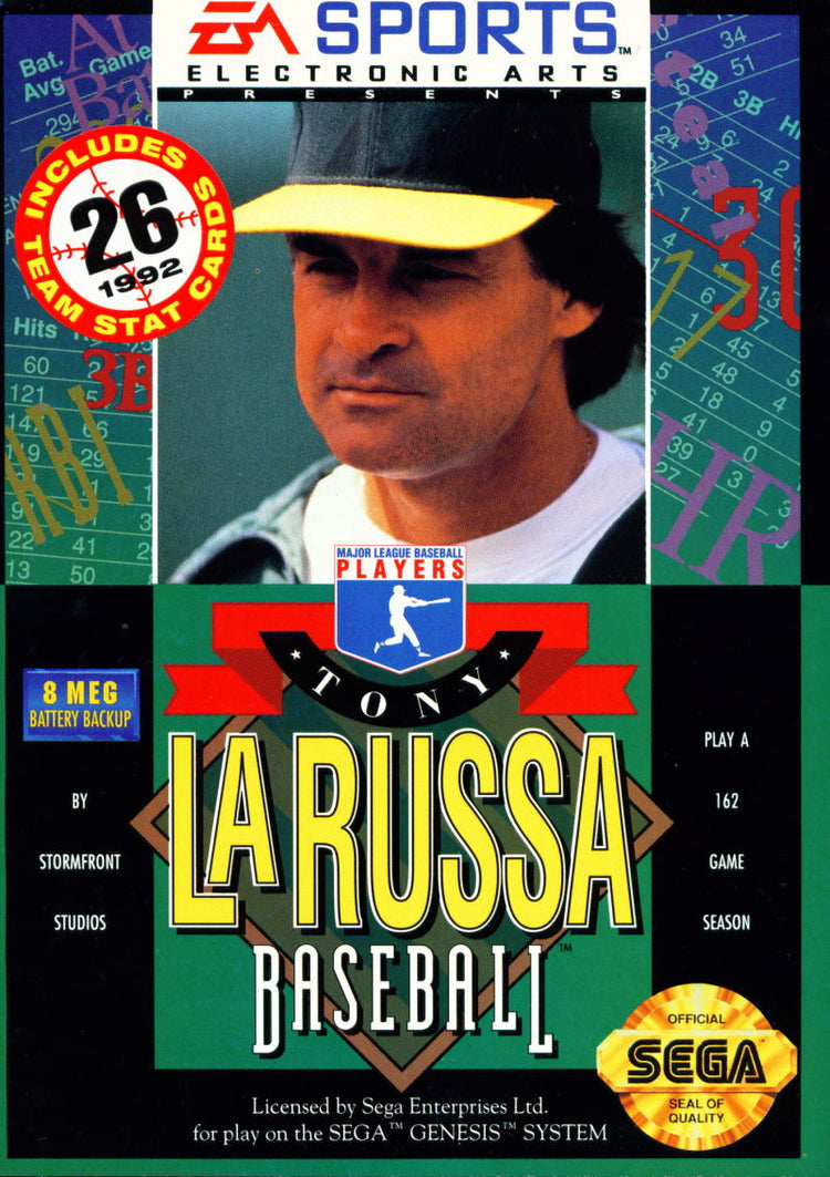 Tony La Russa Baseball - Sega Genesis Game