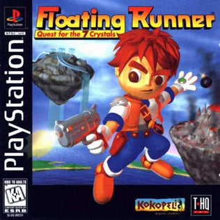 Floating Runner Quest for the 7 Crystals - PS1 Game