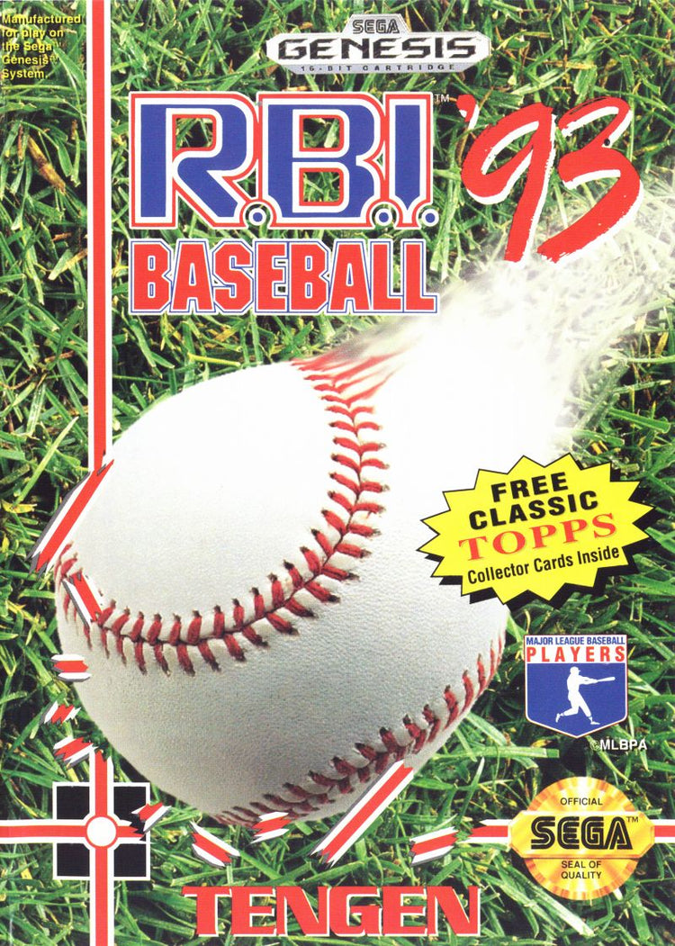 RBI Baseball 93 - Sega Genesis Game