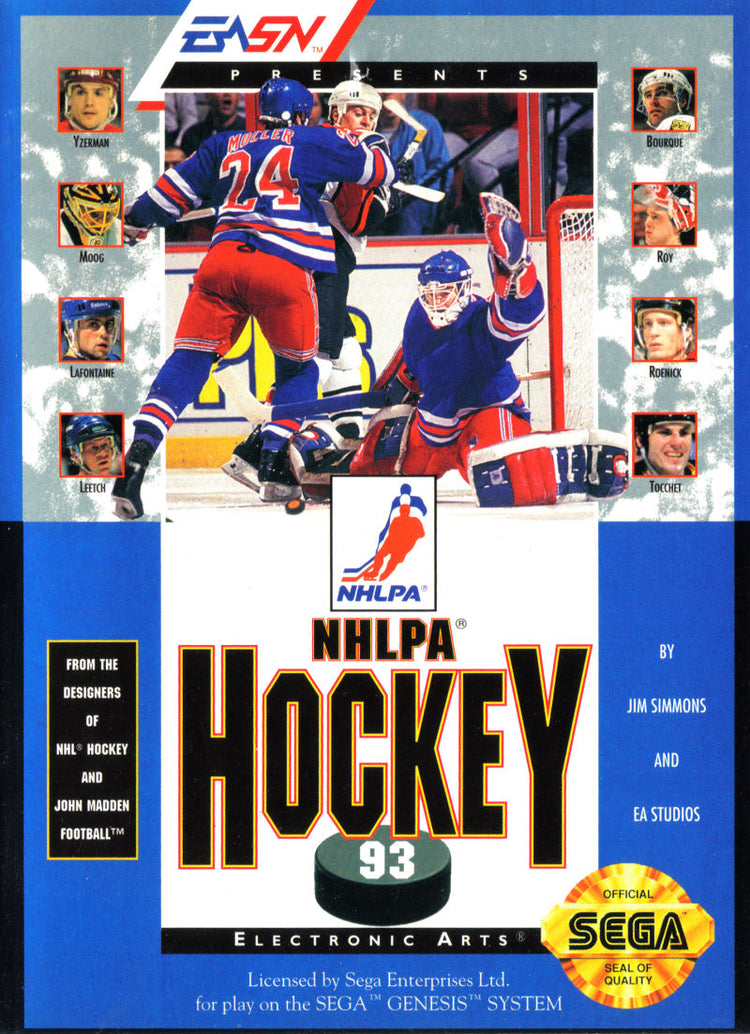 NHLPA Hockey '93 - Sega Genesis Game