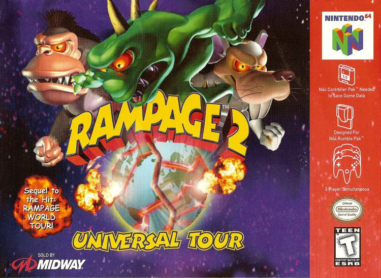 Rampage 2 Universal Tour - Nintendo 64 Game