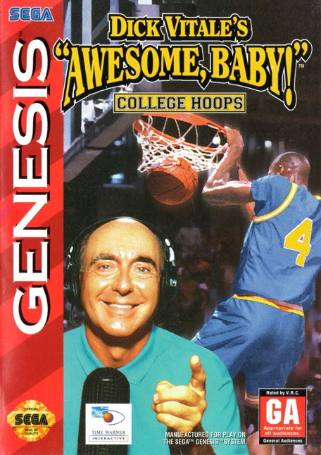 Dick Vitale's Awesome Baby College Hoops - Sega Genesis Game