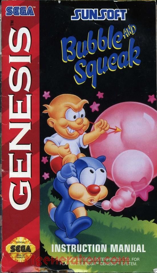 Bubble and Squeak - Sega Genesis Game