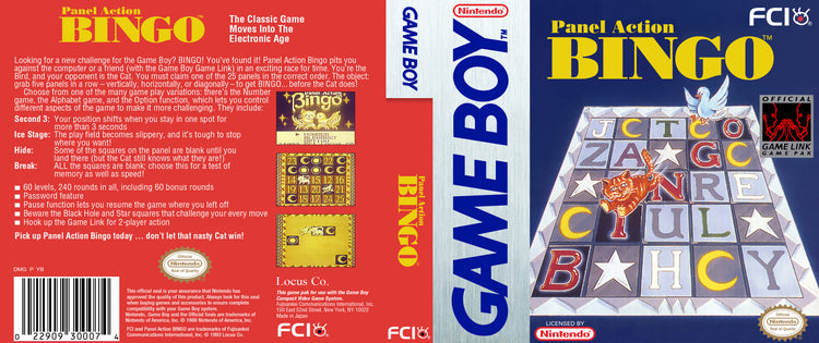Panel Action Bingo - Gameboy Game