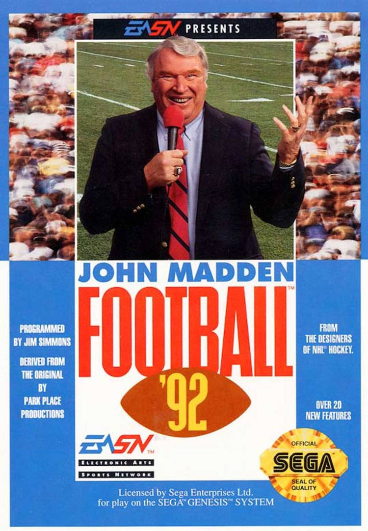 John Madden Football '92 - Sega Genesis Game