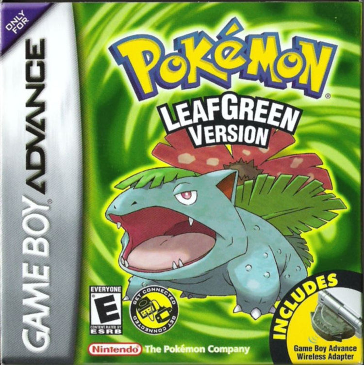 Pokemon LeafGreen Version - GBA Game front cover