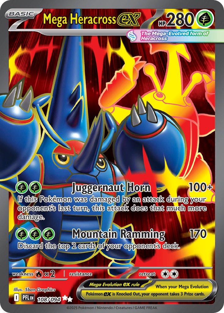 Mega Heracross ex (108/94) - Phantasmal Flames