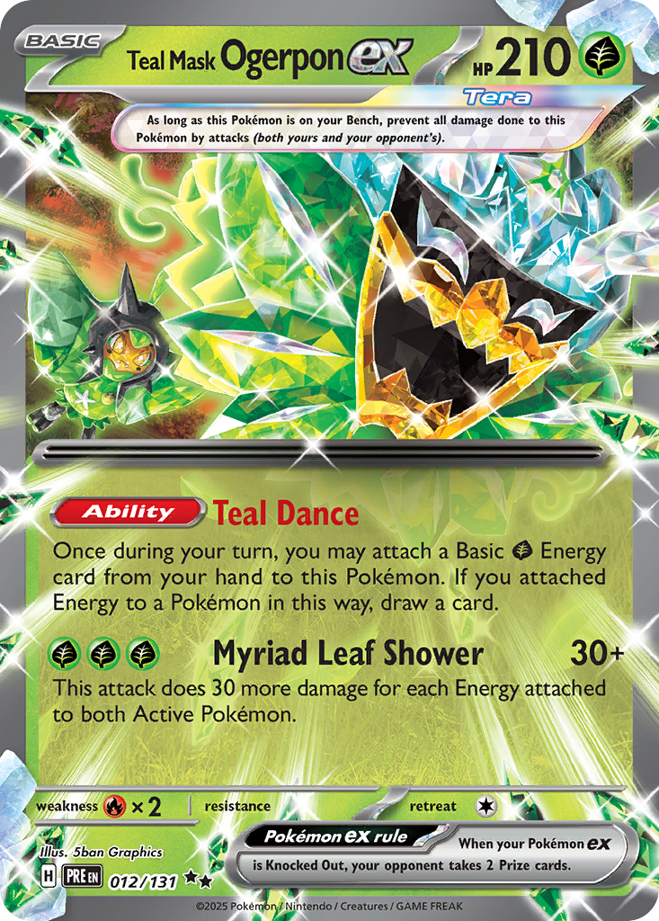 Teal Mask Ogerpon ex (12/131) - Prismatic Evolutions