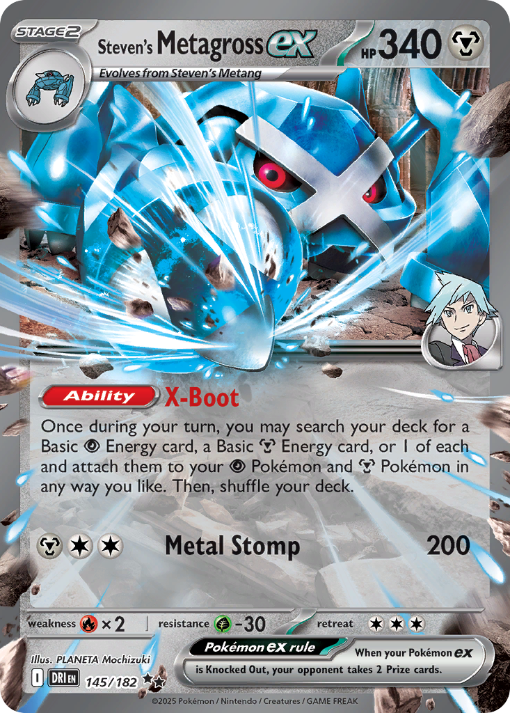 Steven's Metagross ex (145/182) - Destined Rivals