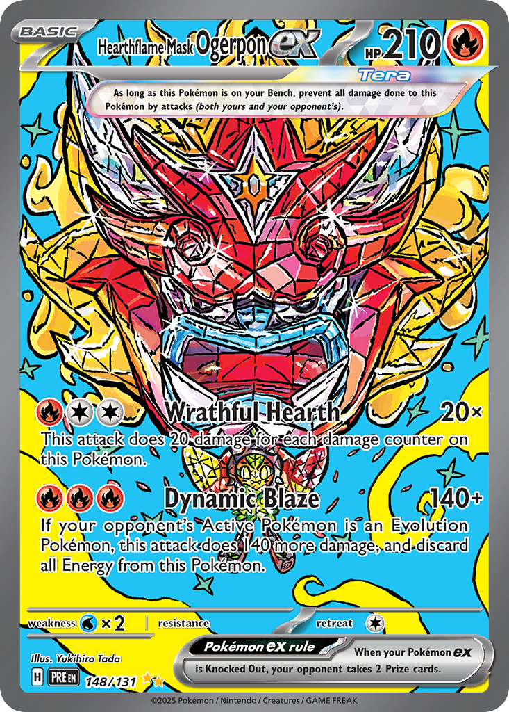 Hearthflame Mask Ogerpon ex (148/131) - Prismatic Evolutions