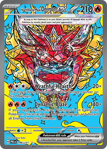 Hearthflame Mask Ogerpon ex (148/131) - Prismatic Evolutions