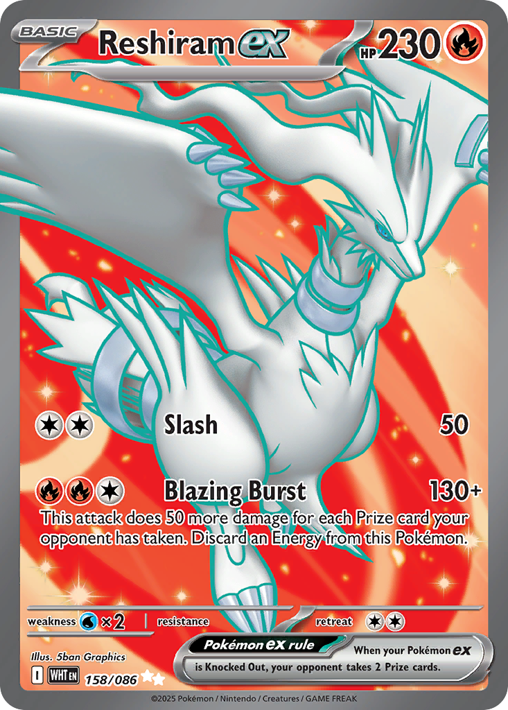 Reshiram ex (158/86) - White Flare