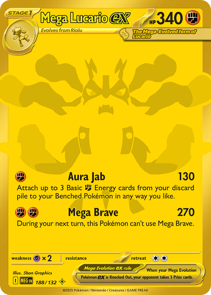 Mega Lucario ex (188/132) - Mega Evolution