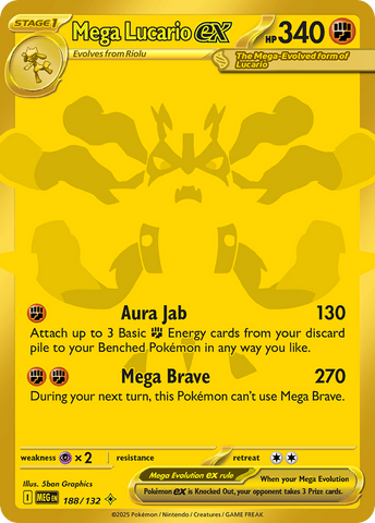 Mega Lucario ex (188/132) - Mega Evolution
