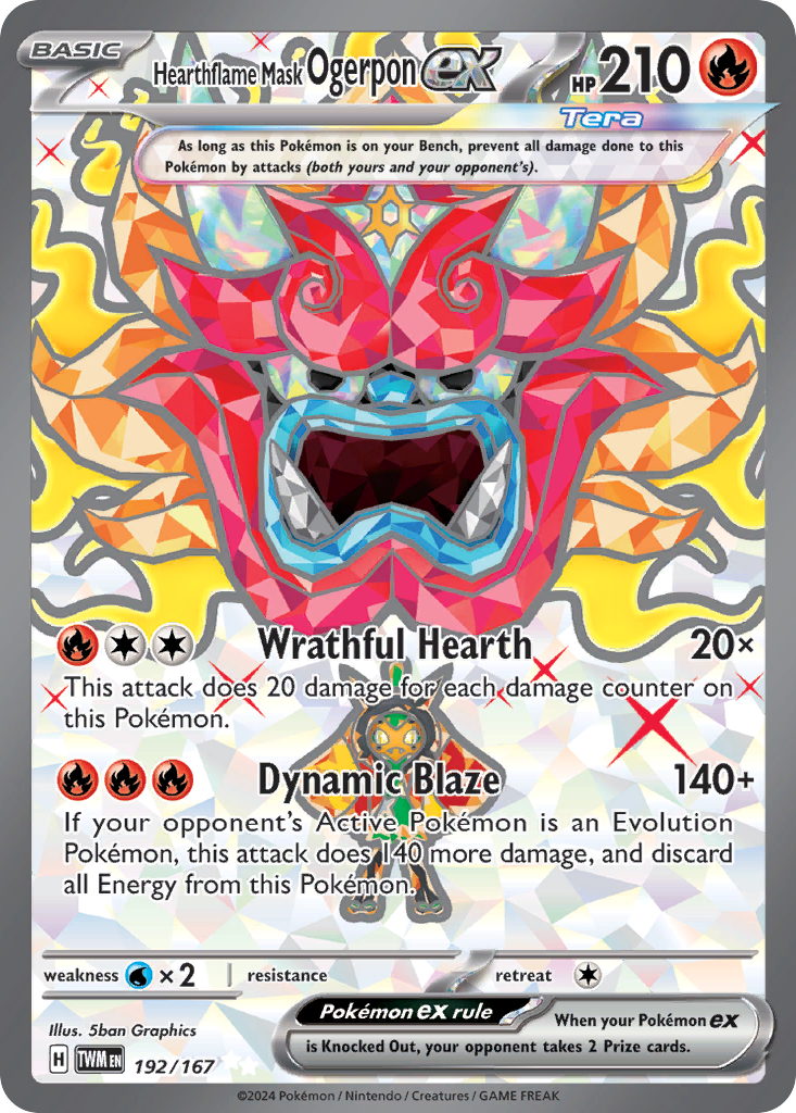 Hearthflame Mask Ogerpon ex (192/167) - Twilight Masquerade