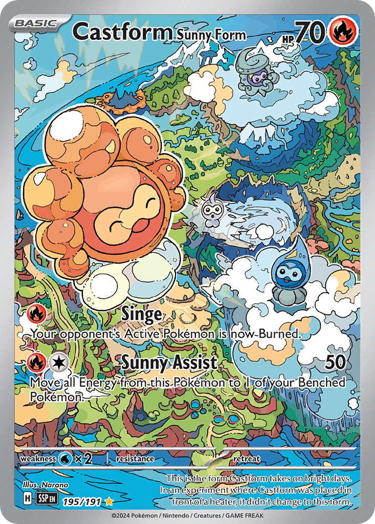 Castform Sunny Form (195/191) - Surging Sparks