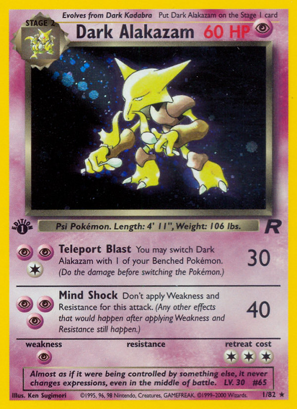 Dark Alakazam (1/82) - Team Rocket